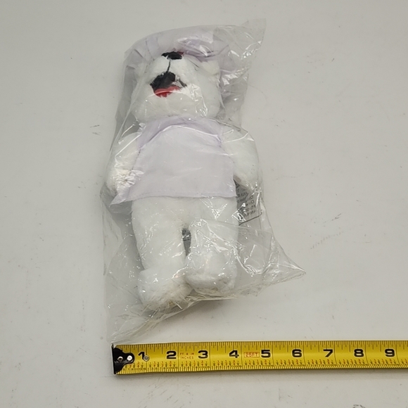 Original Bimbo Bakery White Teddy Bear Chef Plush Stuffed Toy 10" NEW - Picture 9 of 10